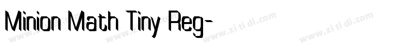 Minion Math Tiny Reg字体转换